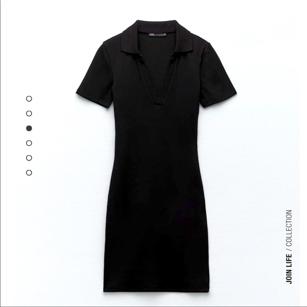 ZARA black collared dress